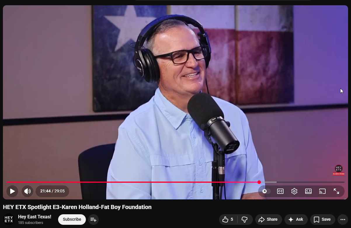 HEY ETX Spotlight E3-Karen Holland-Fat Boy Foundation